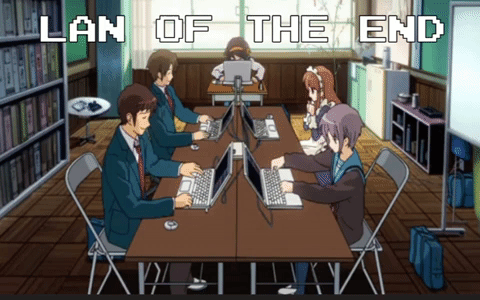 LAN of the END Suzumiya GIF